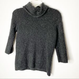 Gap 100% Cashmere Charcoal Gray Cowl-neck Sweater Size Medium